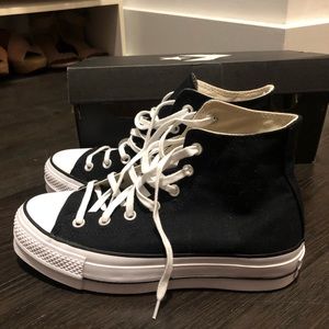 Converse High Top Platform Black Canvas